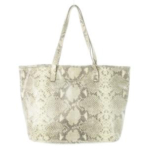 MICHAEL Michael Kors トートバッグ ビッグサイズ 大容量 レザー 革 パイソン型押し ロゴ グレー /CK19 GY18