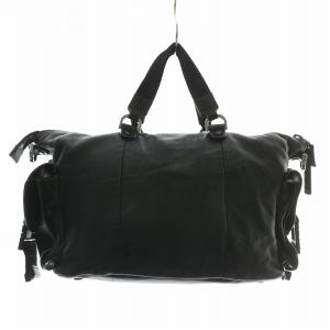 DIESEL ハンドバッグ ショルダー 2WAY レザー ロゴ 黒 ブラック /XZ GY18