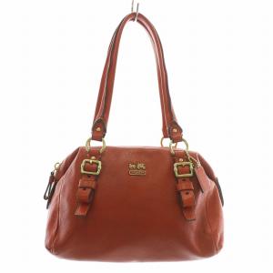 ハンドバッグ トート ミニ レザー ロゴ ゴールド金具 赤 レッド /XZ GY18