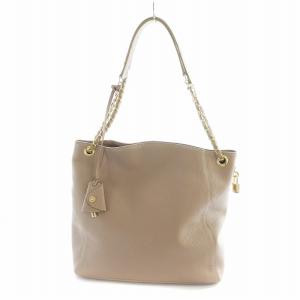 トートバッグ ショルダーバッグ レザー ロゴ 鍵付き ピンクベージュ GY18 /MQ