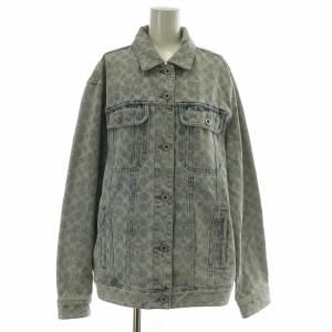 デニムジャケット Gジャン ジージャン シグネチャー 総柄 L 青 ブルー C8787 /XZ GY18