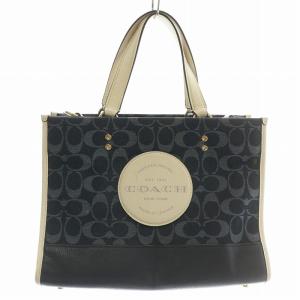 デンプシー キャリーオール ハンドバッグ トート ショルダー 2WAY キャンバス レザー シグネチャー