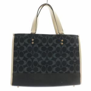 COACH デンプシー キャリーオール ハンドバッグ トート ショルダー 2WAY キャンバス レザー シグネチャー