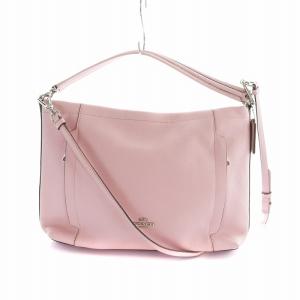 ショルダーバッグ ハンド 2WAY トート レザー ロゴ ピンク GY18 /MQ