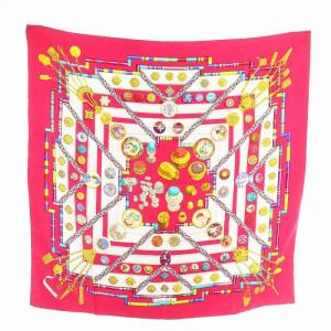 HERMES カレ90 Petite main お針子さん スカーフ シルク ピンク