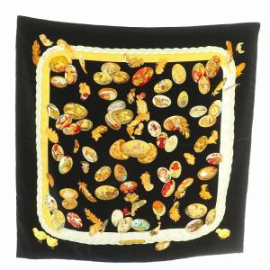 カレ90 Couvee d'Hermes エルメスの卵 スカーフ シルク ブラック