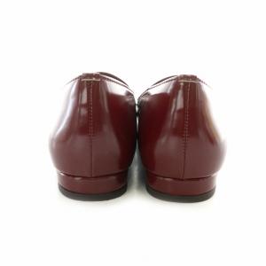 BEAUTY&YOUTH UNITED ARROWS パンプス ローファー 革靴 レザー 36 1/2 23.0 赤 レッド ワインレッド 1831-4956-3950