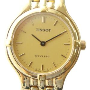スタイリスト STYLIST 腕時計 ウォッチ クォーツ ロゴ レザーベルト ゴールド色 V135/235