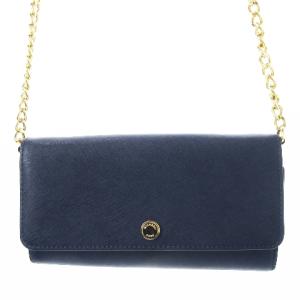 長財布 ロングウォレット お財布バッグ ポシェット 小銭入れあり PVC レザー 革 チェーン ロゴ刻印