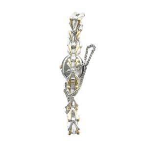 SEIKO ジャンク品 腕時計 ウォッチ クォーツ ローマン ロゴ シルバー色 ゴールド色 1E20-598A GY18