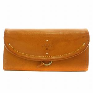 長財布 二つ折り レザー ロゴ 型押し 茶色 ブラウン /XZ GY18