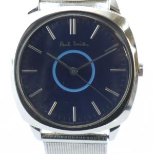 腕時計 ウォッチ クォーツ ロゴ 青文字盤 シルバー色 5530-F52258 GY18 /MQ