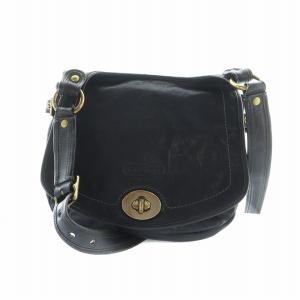 ショルダーバッグ 斜めがけ レザー ロゴ 黒 ブラック 11132 GY18 /MQ