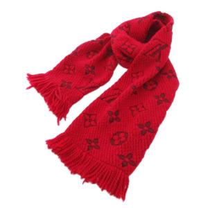 エシャルプ ロゴマニア モノグラム マフラー レッド M7243