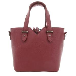 ハンドバッグ ショルダー 2way レザー 革 赤 レッド /UO GY