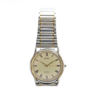 SEIKO ドルチェ DOLCE 腕時計 ウォッチ クォーツ ローマン ロゴ ゴールド色 シルバー色 7741-6030