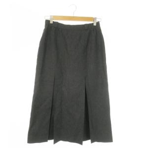 PRET-A-PORTER ロングスカート ボックスプリーツ M グレー /AO22 GY17