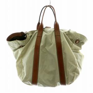 Daniel&Bob トートバッグ ハンドバッグ 2WAY ナイロン レザー 皮革 ロゴ ベージュ 茶 ブラウン /MP GY18