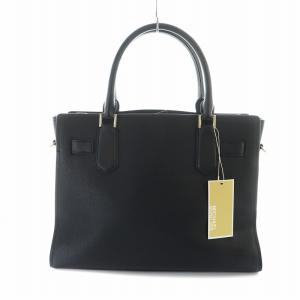 MICHAEL KORS ハンドバッグ ショルダー 2WAY タグ付き レザー ロゴ ゴールド金具 黒 ブラック 35T1GHMS2L