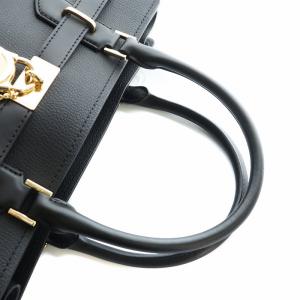 MICHAEL KORS ハンドバッグ ショルダー 2WAY タグ付き レザー ロゴ ゴールド金具 黒 ブラック 35T1GHMS2L