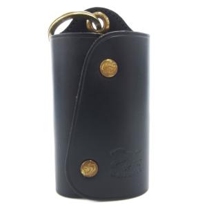 キーケース リング ロゴ レザー 紺 ネイビー /GV GY18