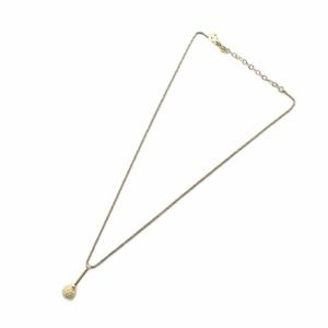 Christian Dior ネックレス アクセサリー ペンダント ラインストーン ロゴ ゴールド色 GY18 /MQ OH