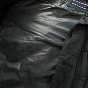 TOMMY HILFIGER FLYFISH ジャケット フーディ ジップアップ ワッペン 刺繍 釣り フィッシング S 紺 ネイビー