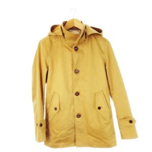 スプリングコート フーディ コットン ミドル丈 S 茶 ブラウン ベージュ /CK1 GY11