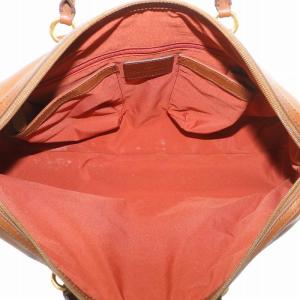 COLE HAAN ハンドバッグ ワンショルダー レザー スタッズ ロゴ 型押し 茶色 ブラウン /XZ GY18