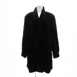 銀サガ シェアードミンクファー コート 毛皮 ロング丈 F 茶 ダークブラウン /FT GY18