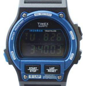 IRONMAN 8LAP タグ付き 腕時計 ウォッチ クォーツ ロゴ デジタル カレンダー付き 黒 ブラック