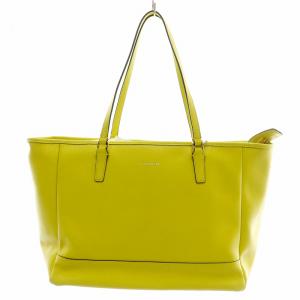 トートバッグ ハンドバッグ ロゴ レザー 皮革 黄 イエロー 金 ゴールド 23576 /MP GY18
