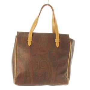 ETRO ハンドバッグ 2way ショルダーバッグ PVC レザー ペイズリー柄 総柄 赤 レッド /AO16 GY18
