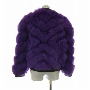 SAGA FOX 金サガ フォックスファー コート F パープル