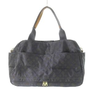 ボストンバッグ 2way ショルダーバッグ ナイロン レザー 革 ロゴ モノグラム 総柄 紺 ネイビー