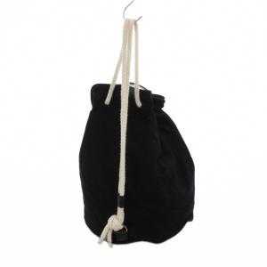 CHANEL ショルダーバッグ 巾着 ロゴプリント 黒 ブラック /UO GY18