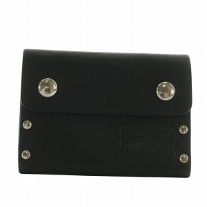 吉田カバン カードケース パスケース レザー スタッズ ロゴ 黒 ブラック /XZ GY18