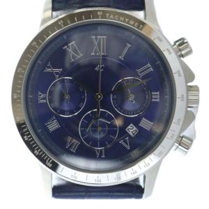 腕時計 ウォッチ クォーツ クロノグラフ カレンダー付き ローマン スモセコ シルバー色 P750625