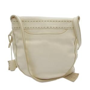 genten ショルダーバッグ レザー 斜め掛け クロスボディ 牛革 ロゴ 白 ホワイト /FT GY11