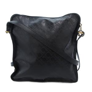 GHERARDINI ショルダーバッグ 斜め掛け クロスボディ PVC レザー 総柄 黒 ブラック /FT GY11