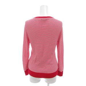 SONIA RYKIEL ボーダーカーディガン ニット コットン 長袖 38 M 赤 レッド 白 ホワイト /FT GY18