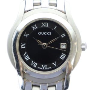 腕時計 ウォッチ クォーツ 黒文字盤 ロゴ シルバー色 5500L GY18 /MQ