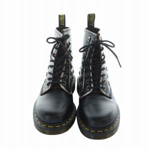 Dr.Martens 8ホール STUD ROLLED VINTAGE SMOOTH ショートブーツ レースアップ ロゴ レザー