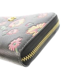COACH アコーディオン ジップ ウォレット・フローラル プリント 長財布 ロングウォレット 小銭入れあり ラウンド
