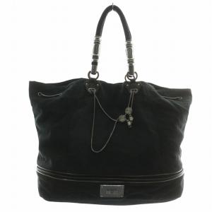 トートバッグ ハンド ワンショルダー デニム キャンバス ロゴ 黒 ブラック /XZ GY11