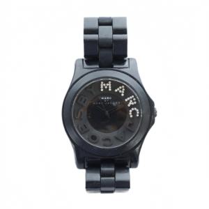 MARC by MARC JACOBS 腕時計 ウォッチ クォーツ 黒文字盤 ロゴ ラインストーン 黒 ブラック MBM4527 GY11 /MQ