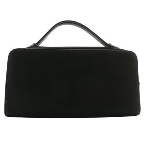 クラッチバッグ セカンドバッグ ハンド 牛革 レザー Wファスナー ロゴ 黒 ブラック 299202 /XZ