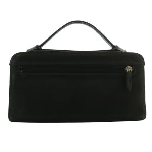 mila schon クラッチバッグ セカンドバッグ ハンド 牛革 レザー Wファスナー ロゴ 黒 ブラック 299202 /XZ