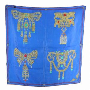 マストドゥカルティエ must de cartier マストライン スカーフ 絹 シルク 宝石柄 ジュエリー