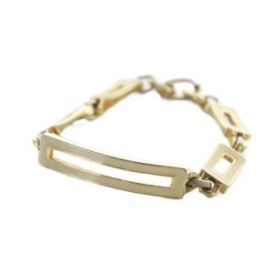 ブレスレット アクセサリー バングル スクエア ロゴ ゴールド色 GY11 /MQ OH